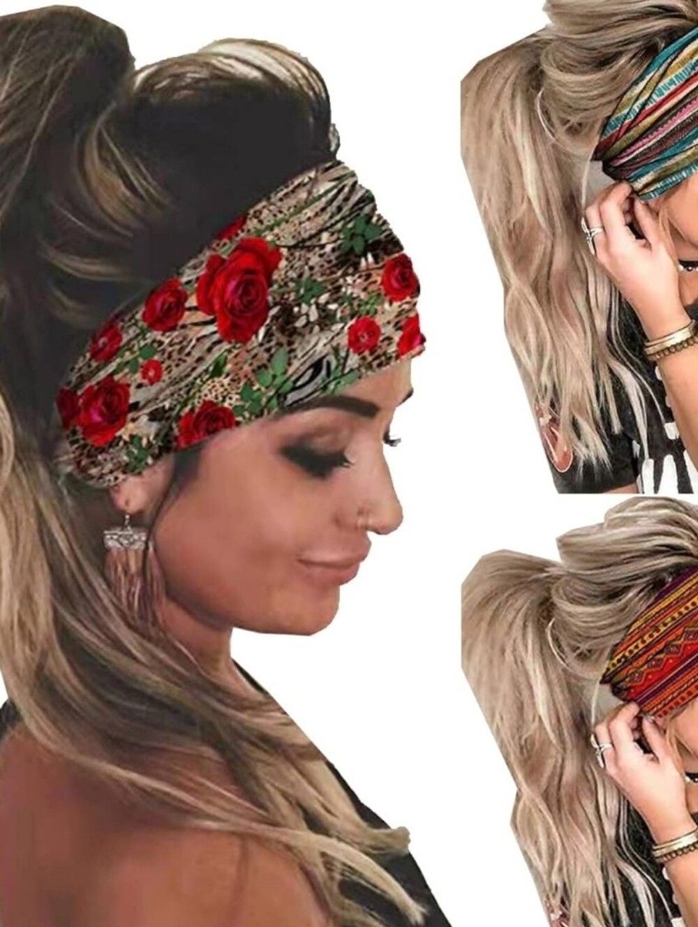 NWOT Wide Headwraps / Patterned Wide Headband for Women